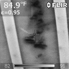 Infrared Image of a Roof Leak