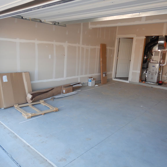 New Garage Construction under inspection with High Tech Inspections Inc