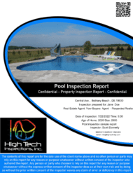 Pool Inspection Report summary