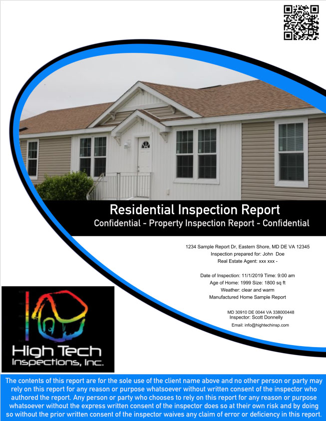 High Tech inspections sample report modular home